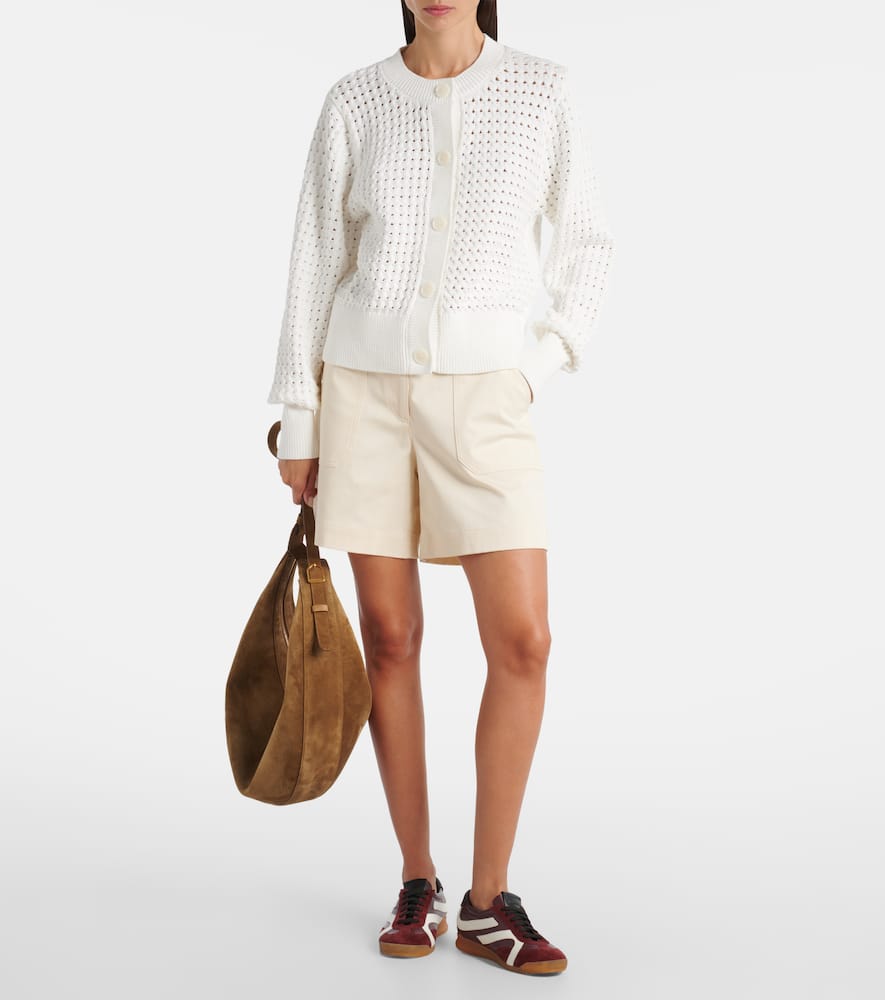 Bettina open-knit cotton-blend cardigan