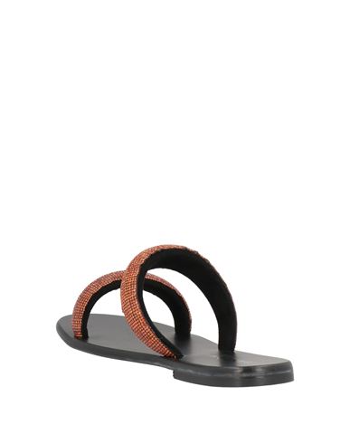 Woman Sandals Bronze Size 6 Textile fibers