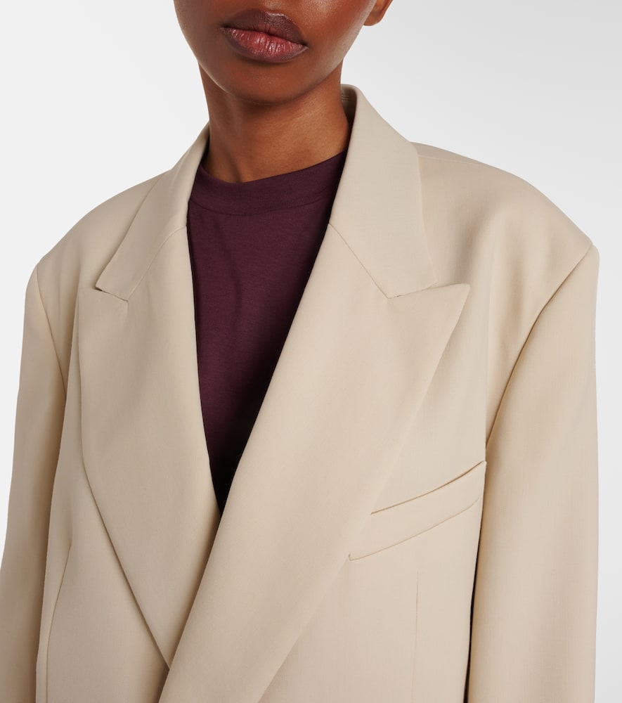 Newark double-breasted cotton blazer