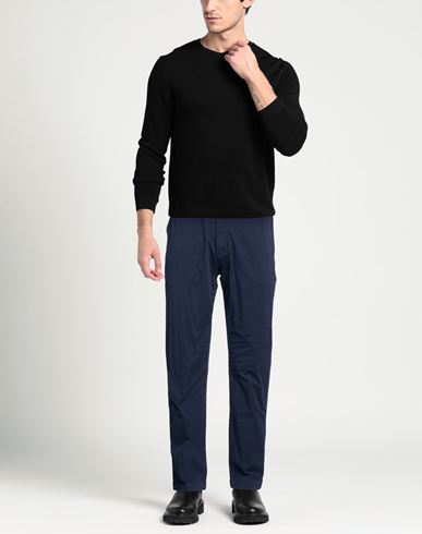 Man Pants Navy Size 38 Cotton, Elastane
