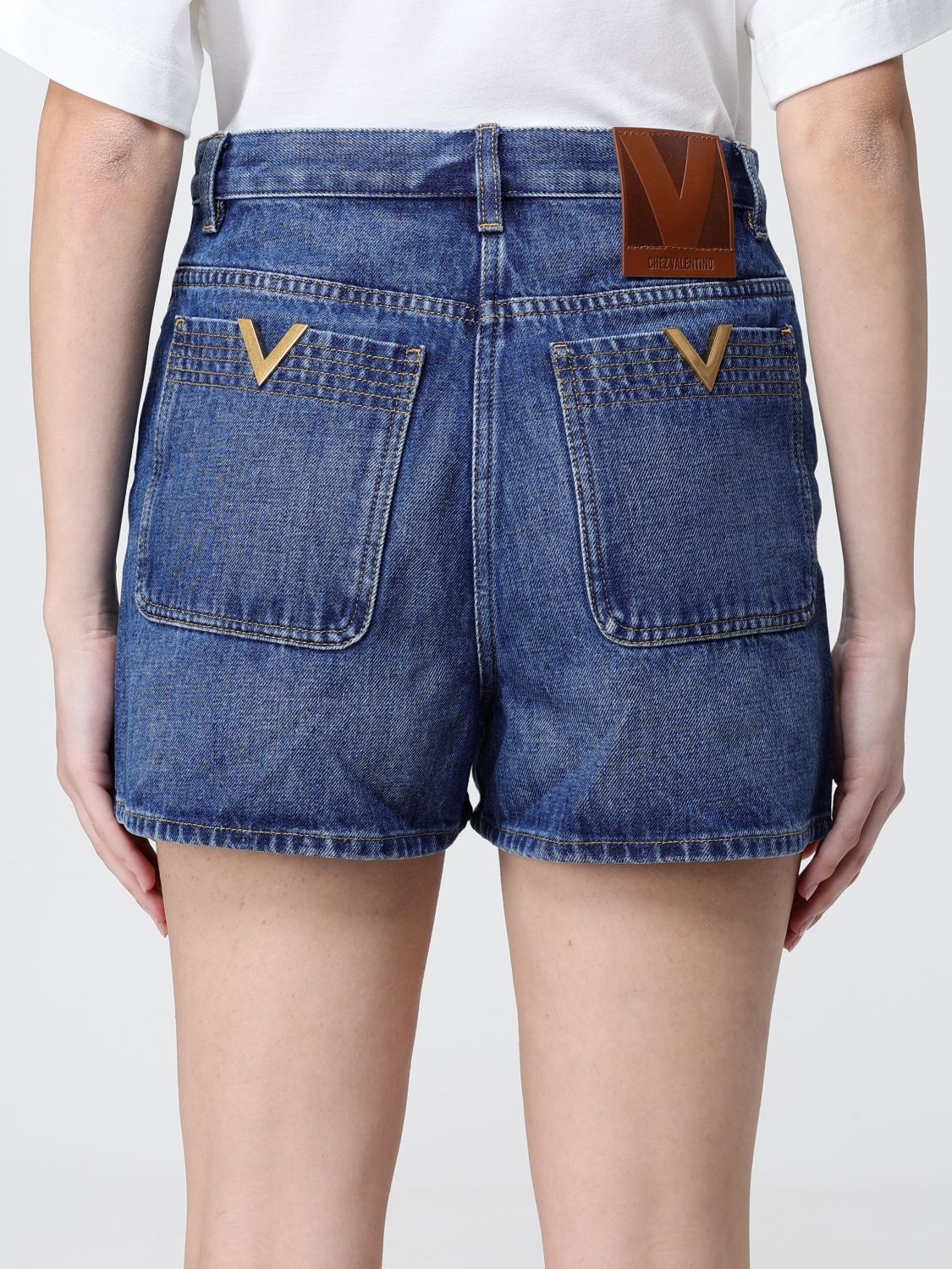 Shorts Woman color Denim