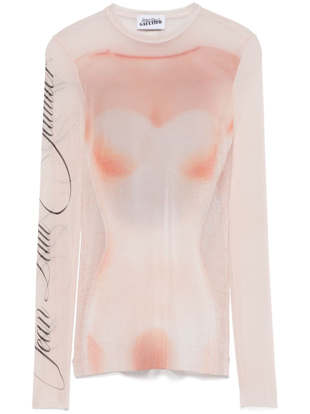 Silhouette-print T-shirt - Pink