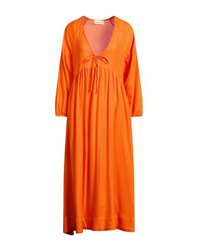 Woman Maxi dress Orange Size S Organic cotton