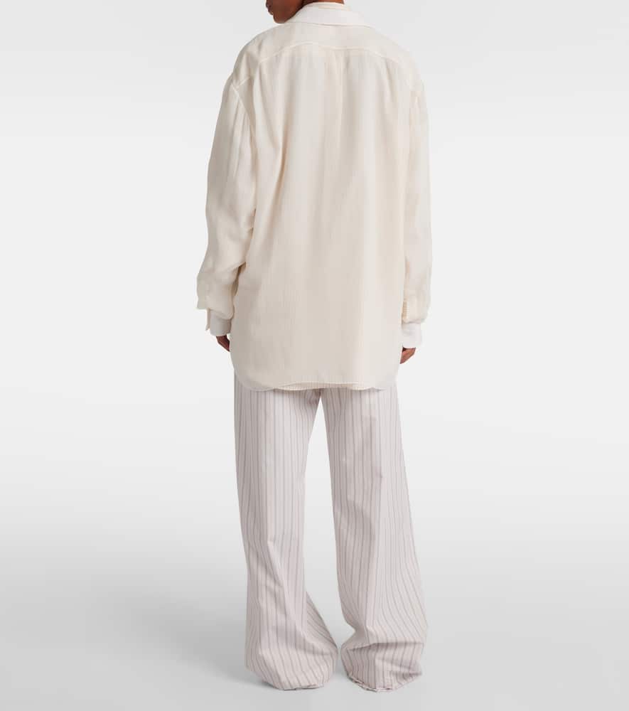 Nesson oversized striped cupro shirt