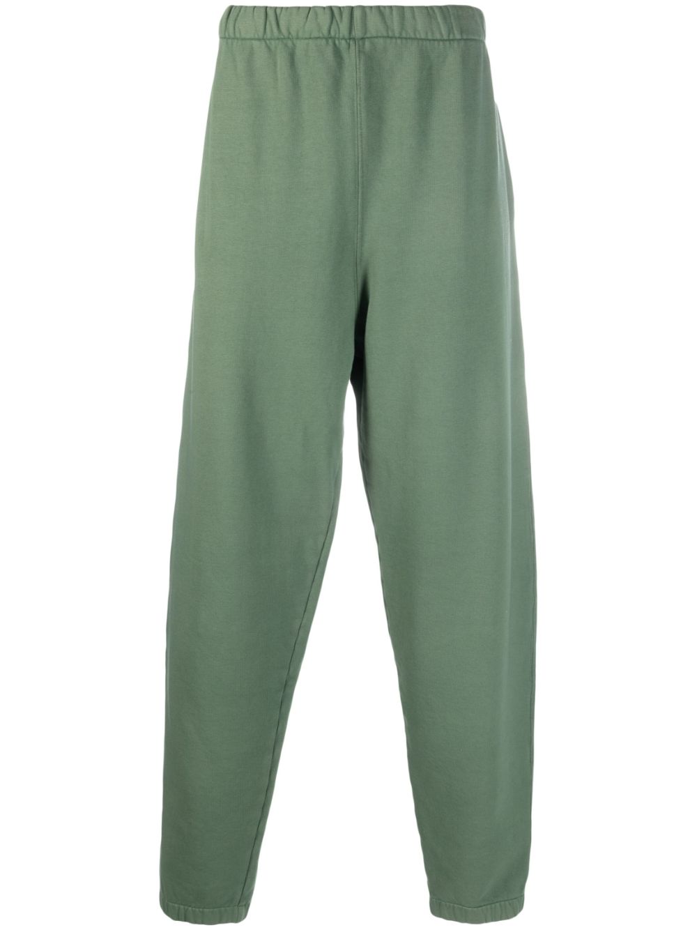 Elasticated-waist cotton trousers - Green