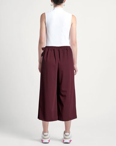 Operà Woman Pants Burgundy Size 12 Polyester, Viscose, Elastane