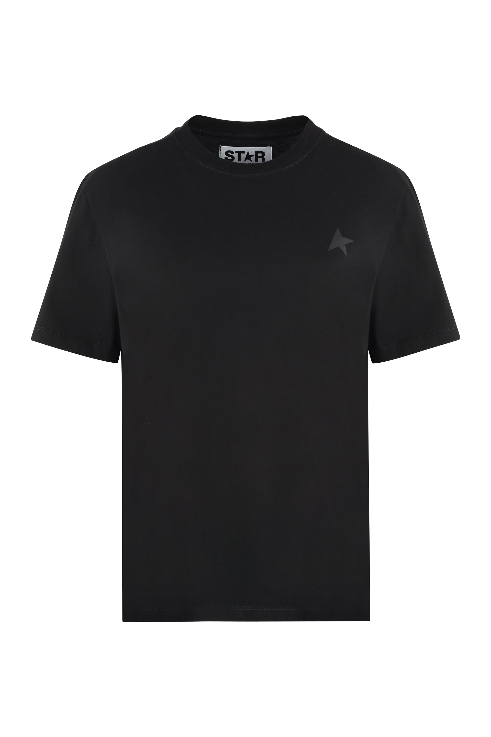 Cotton Crew-Neck T-Shirt — Black