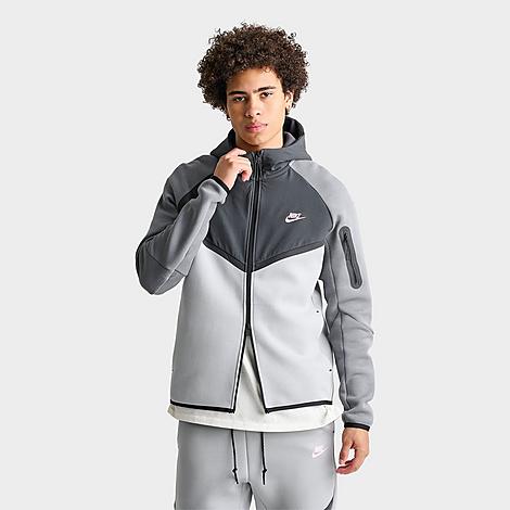Men's Tech Fleece Windrunner Full-Zip Jacket in Light Smoke Grey/Anthracite/Pink Foam