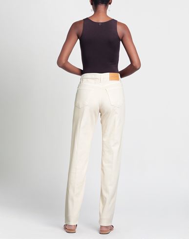 Woman Pants Beige Size 4 Cotton, Elastane