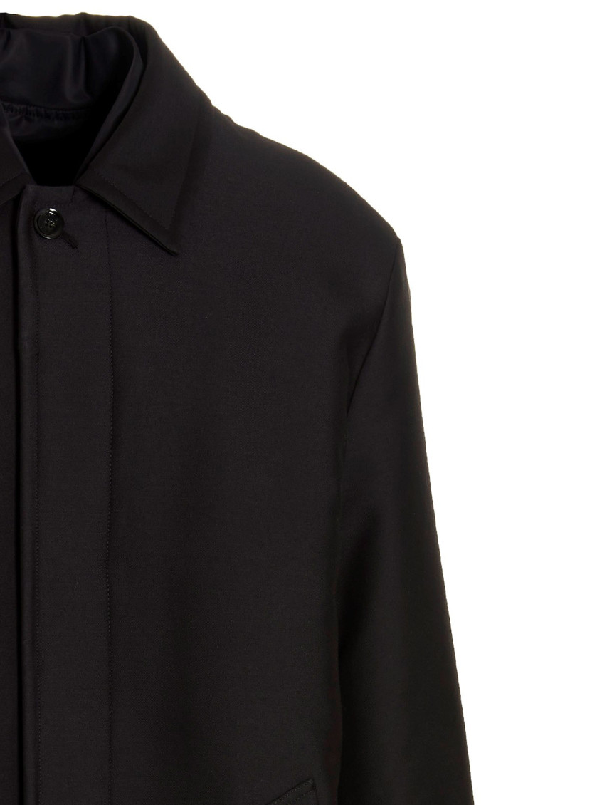 -Valentino Pink Pp Collection Reversible Long Coat Trench E Impermeabili Nero-Uomo