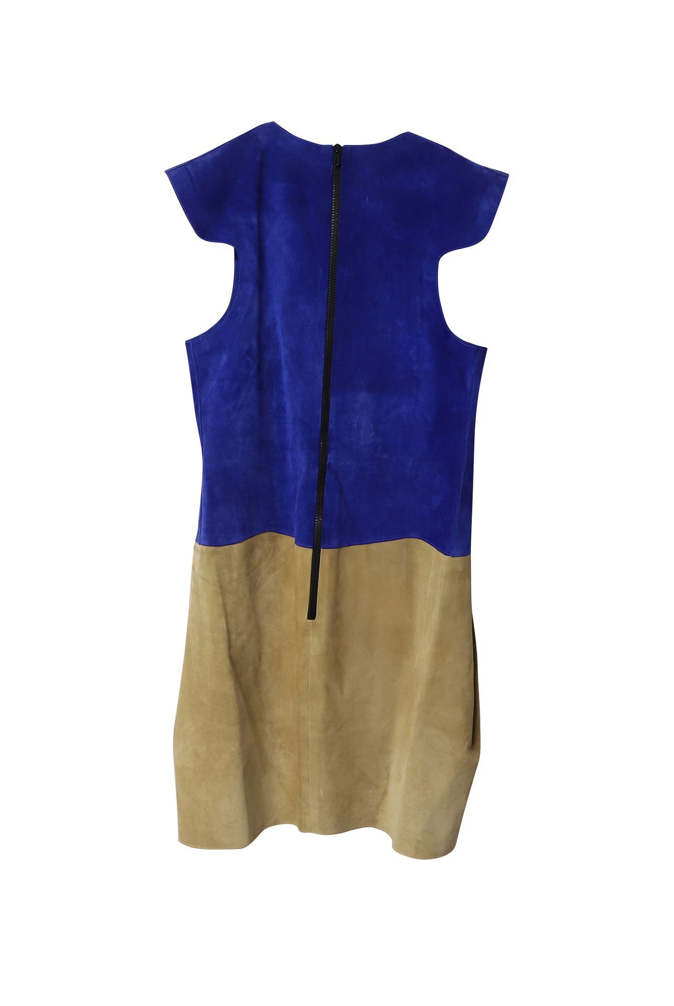 Victoria Beckham Women's Preloved Paneled Mini Dress in Suede | : Large