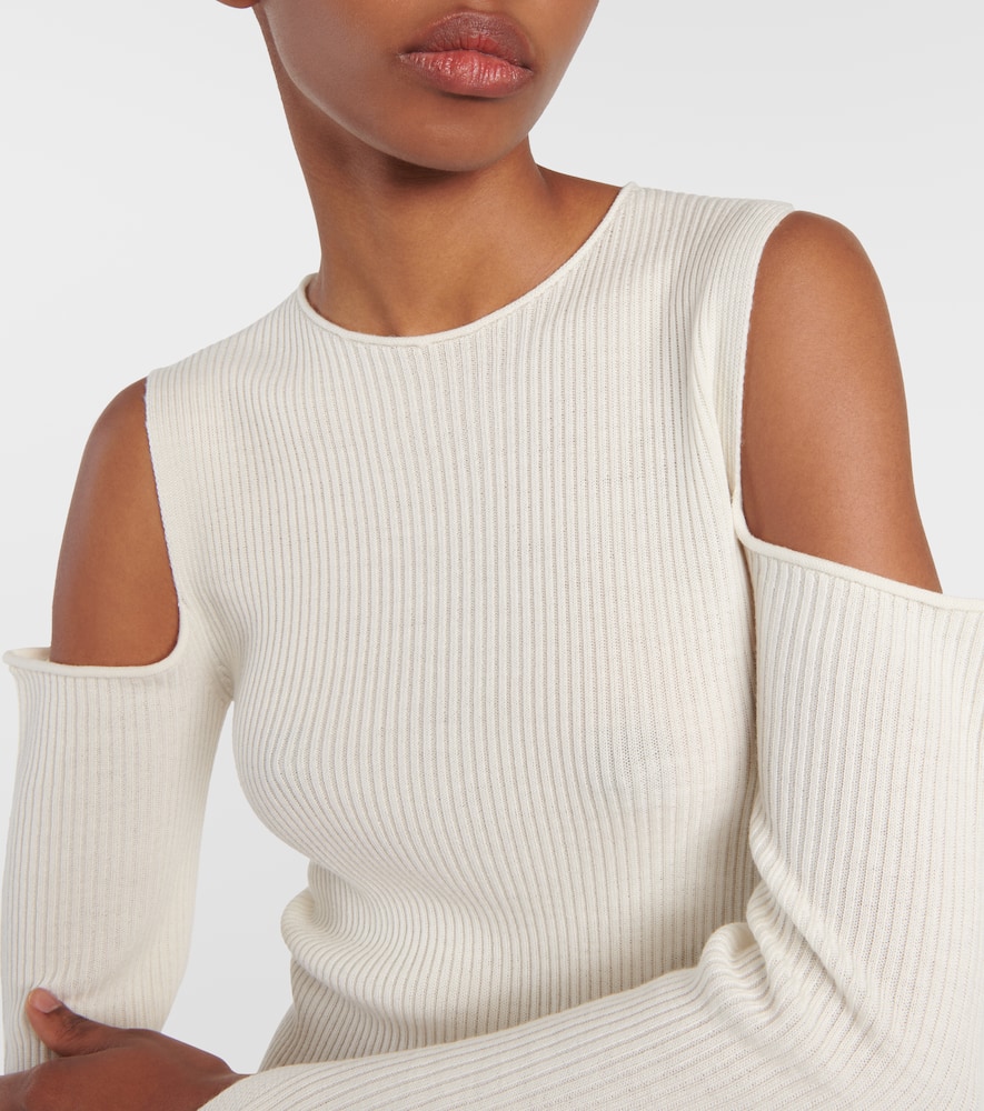 Cutout virgin wool top