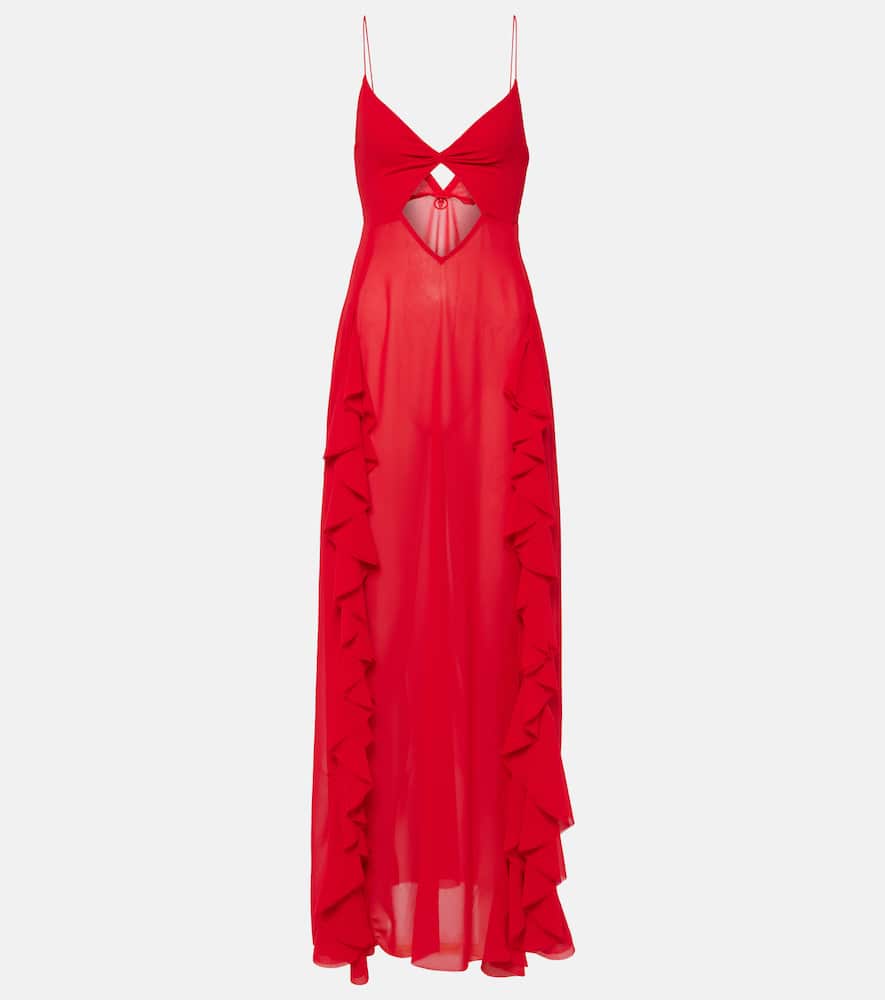 Isabel ruffled cutout maxi dress