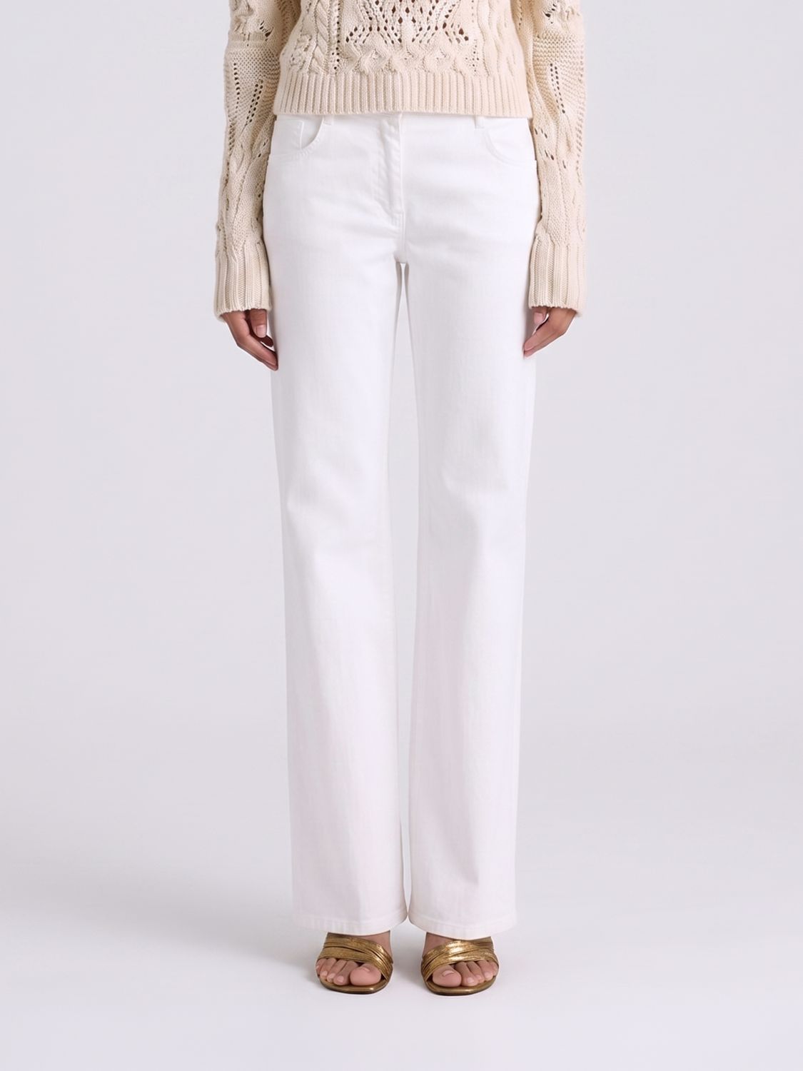 MOMONÌ Pants Woman color White