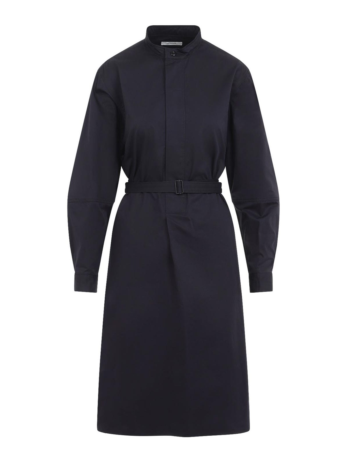 Lemaire - belted cotton satin midi shirt dre