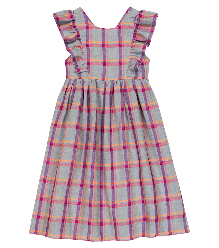 Carole checked linen dress