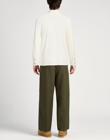 Man Shirt Ivory Size 38 Cotton, Elastane