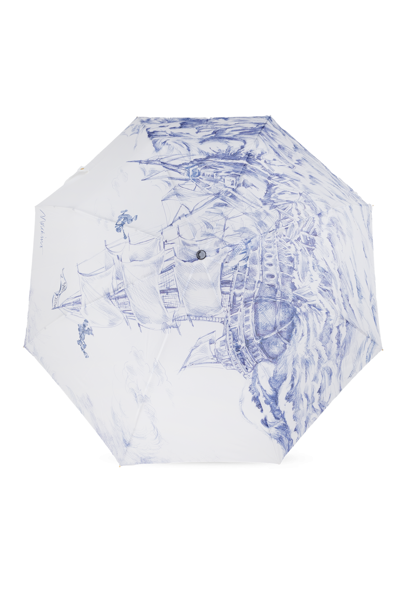 Folding Umbrella, Unisex, White