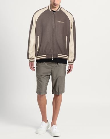 Man Jacket Khaki Size L Wool, Polyamide