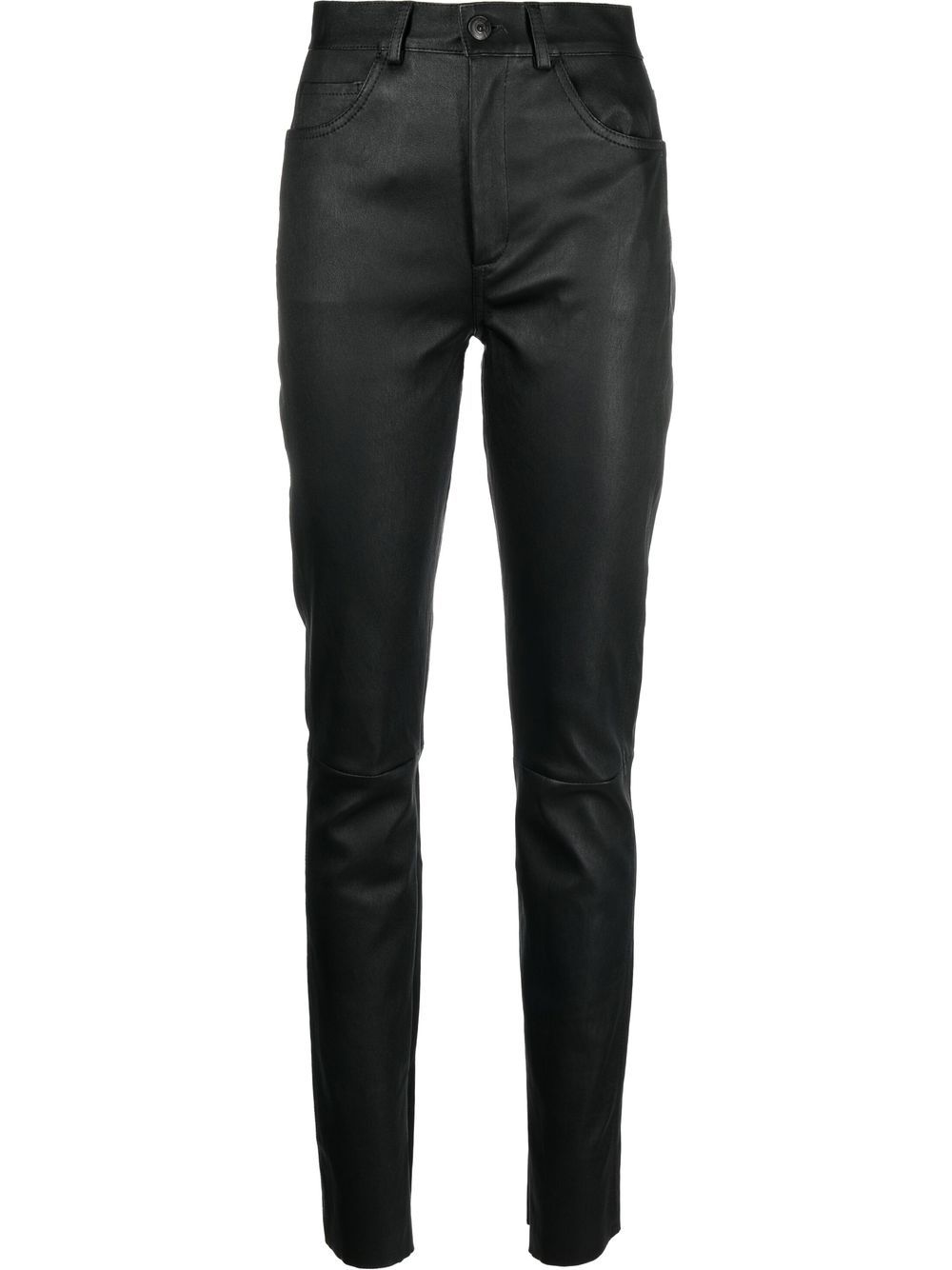 3x1 Kaya split leather trousers - Black