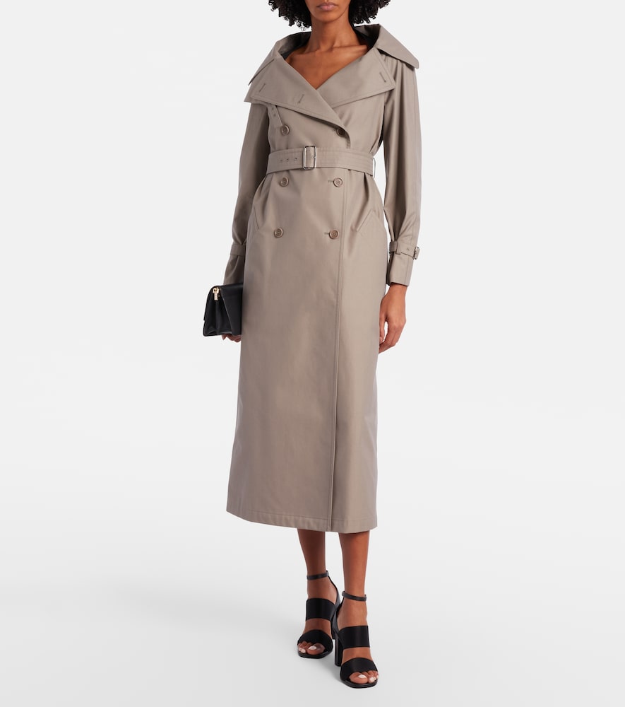 Pancia cotton gabardine trench coat