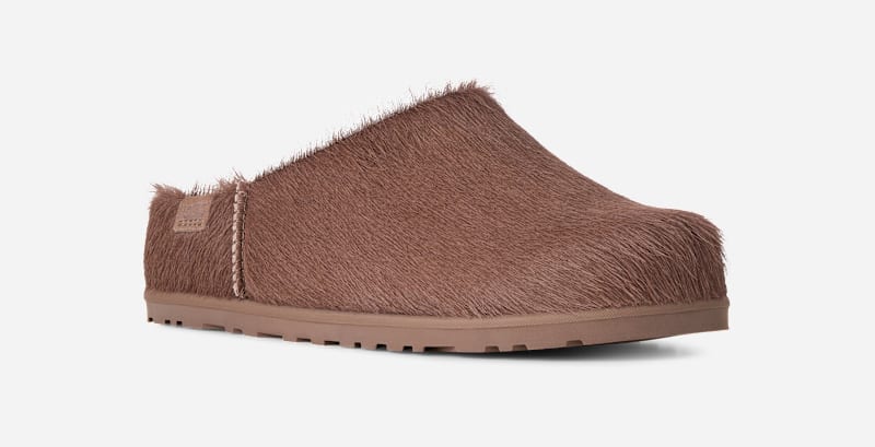 ® Women's Otzo Calf Hair Clog Shoes in Caribou