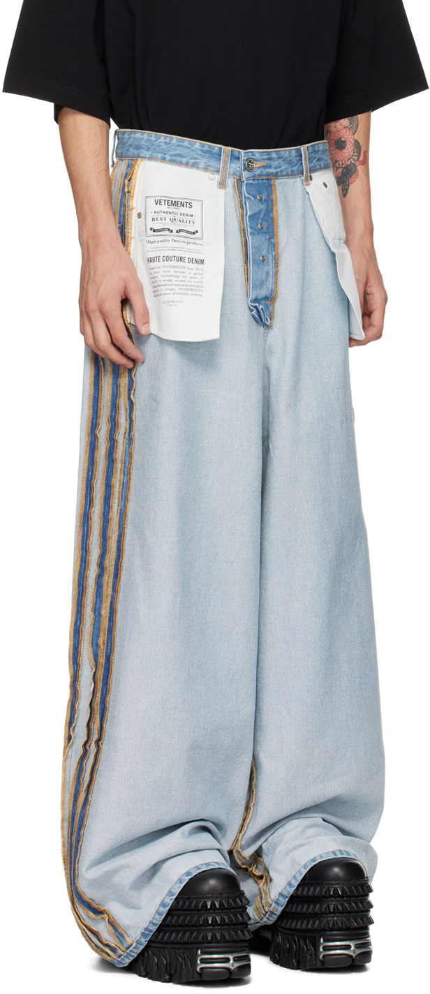 VETEMENTS Blue Inside Out Big Shape Jeans