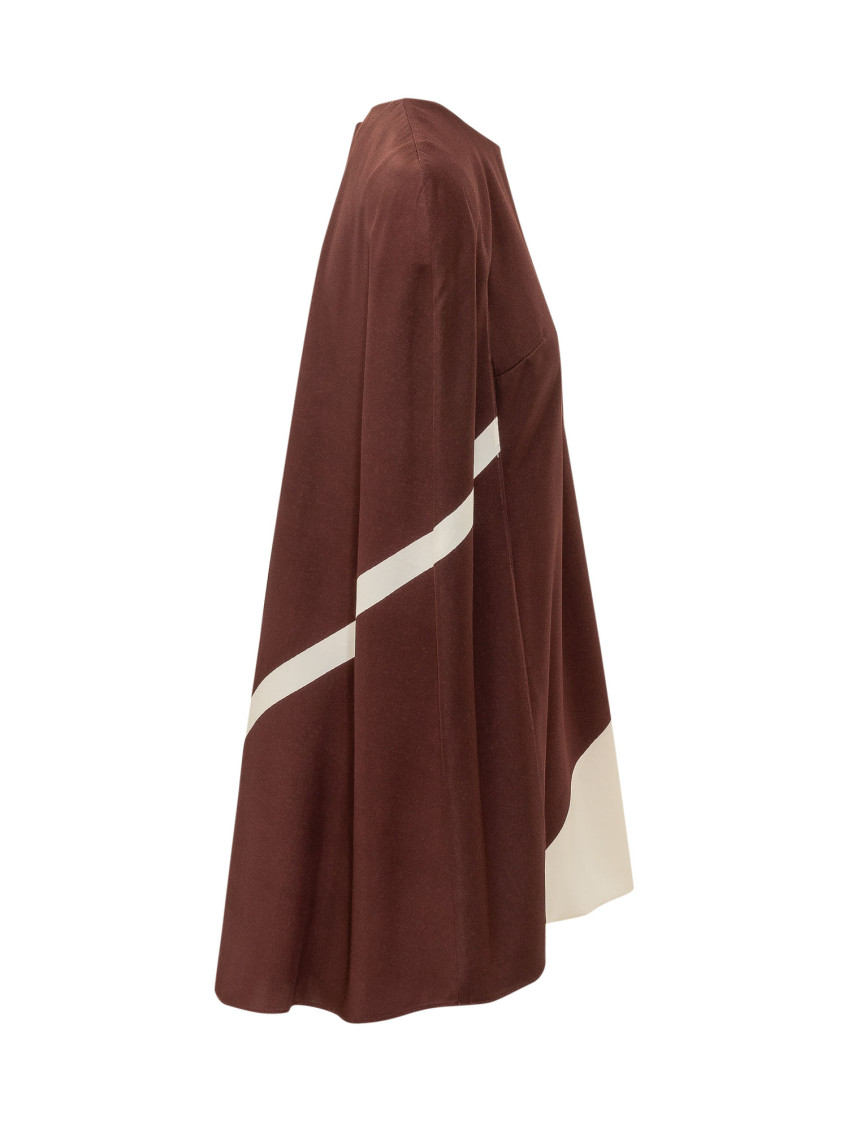 Multicolour Round Neck Midi Dress