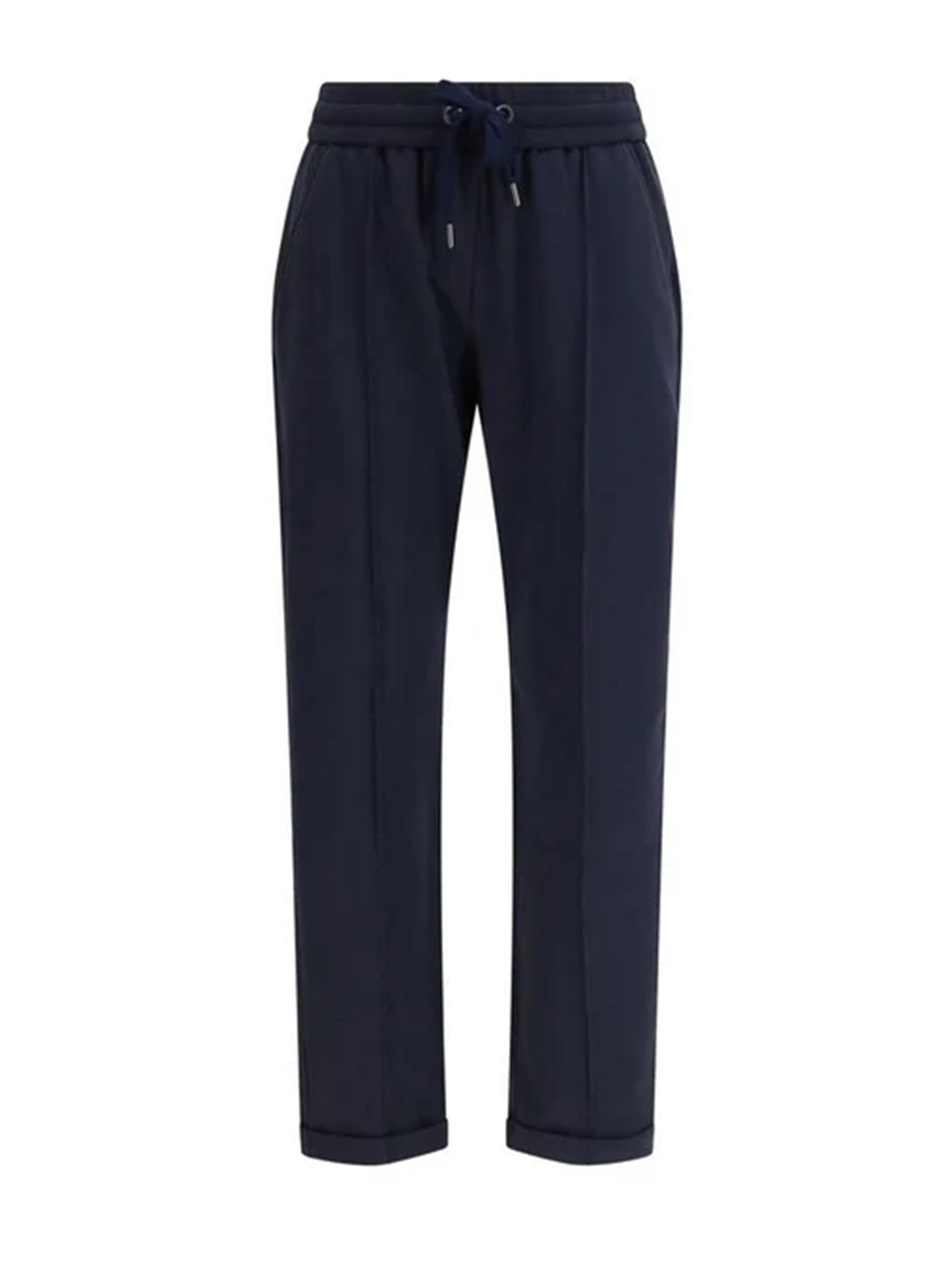 Women's Drawstring Trousers with Rolled Hems