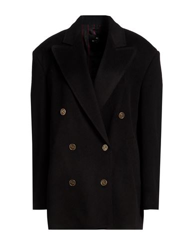 Woman Coat Black Size 6 Wool, Cashmere