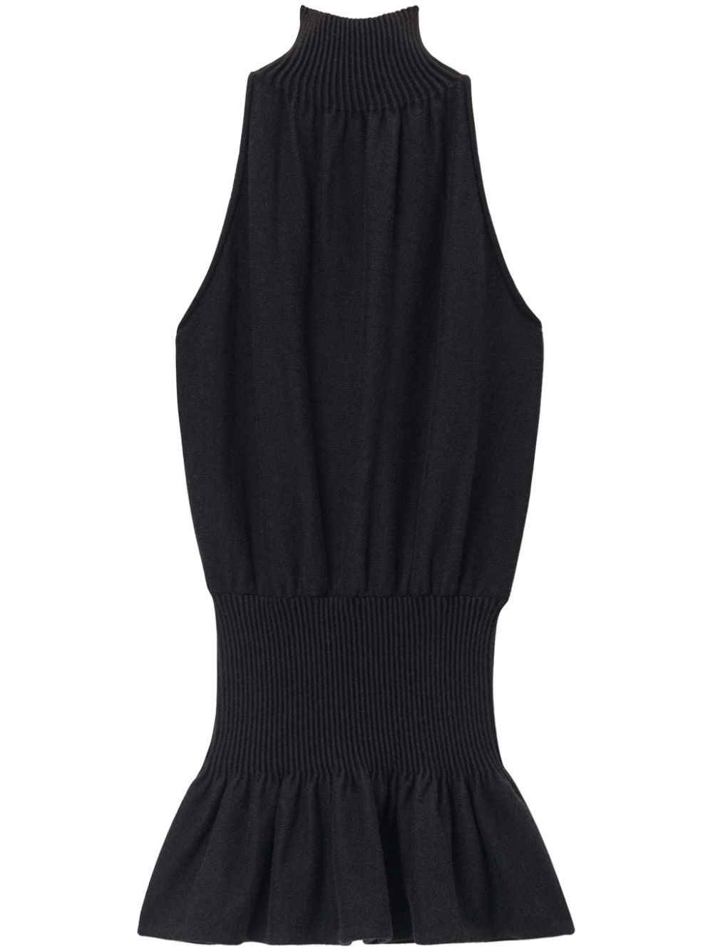 Ruched halterneck dress - Black