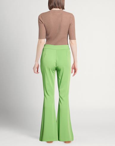 Woman Pants Green Size 6 Polyester, Elastane