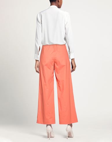 Woman Pants Rust Size 6 Cotton, Elastane