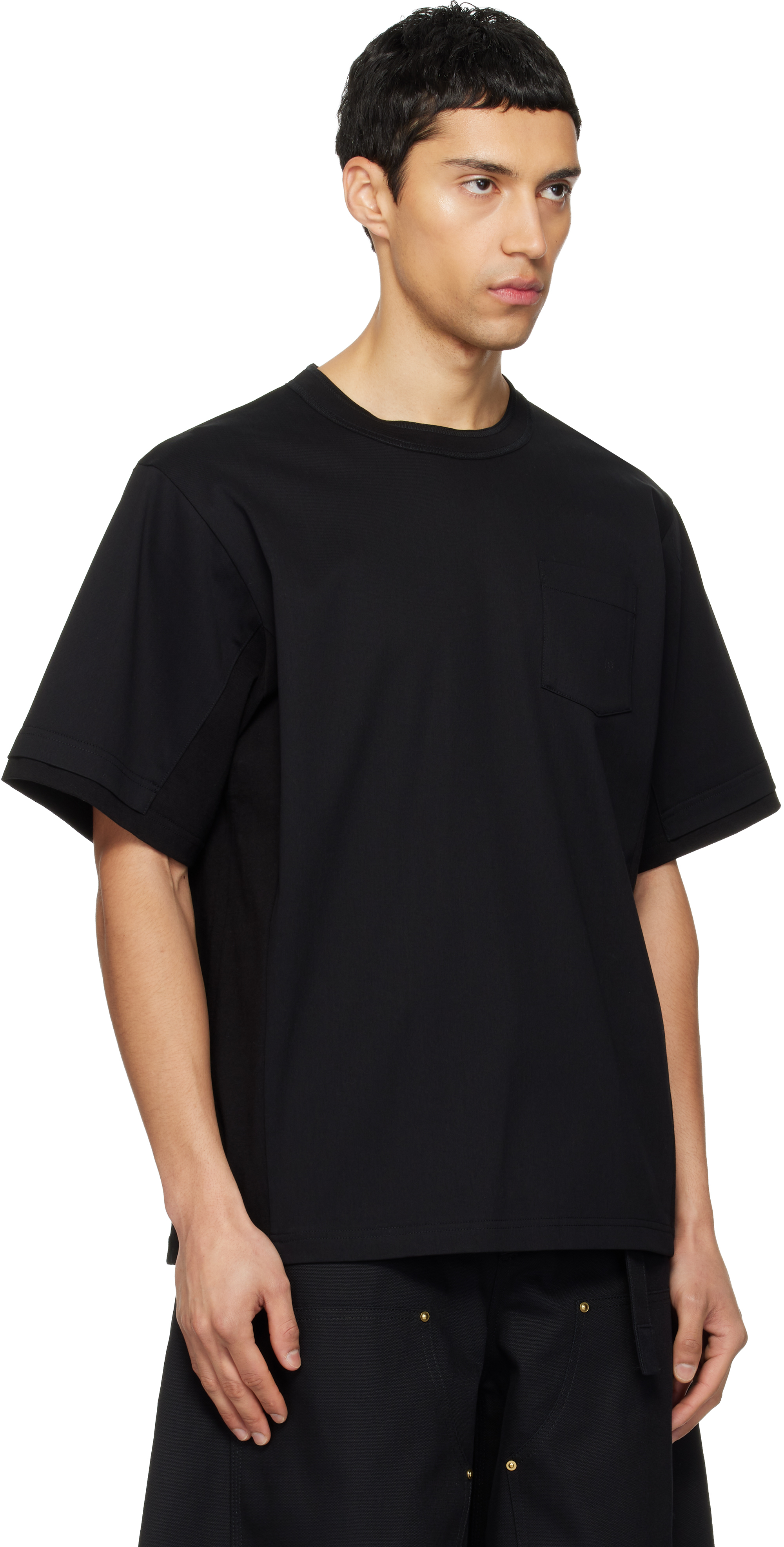 Black Cotton Jersey T-shirt
