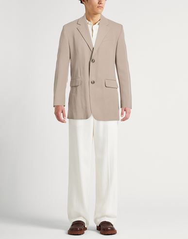 Man Blazer Taupe Size 40 Virgin Wool
