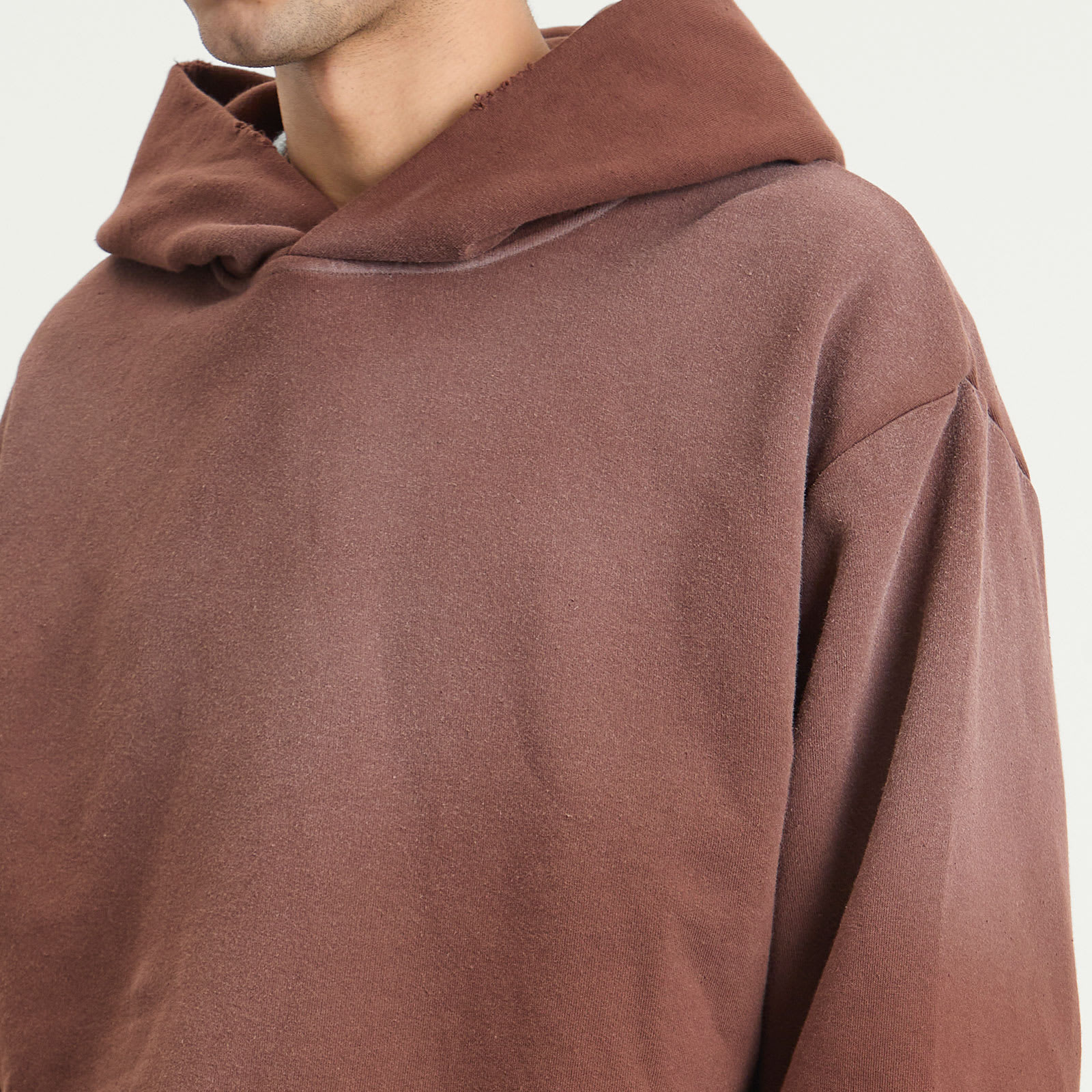 Men's 1996 Washed Hoodie in Chocolate Brown