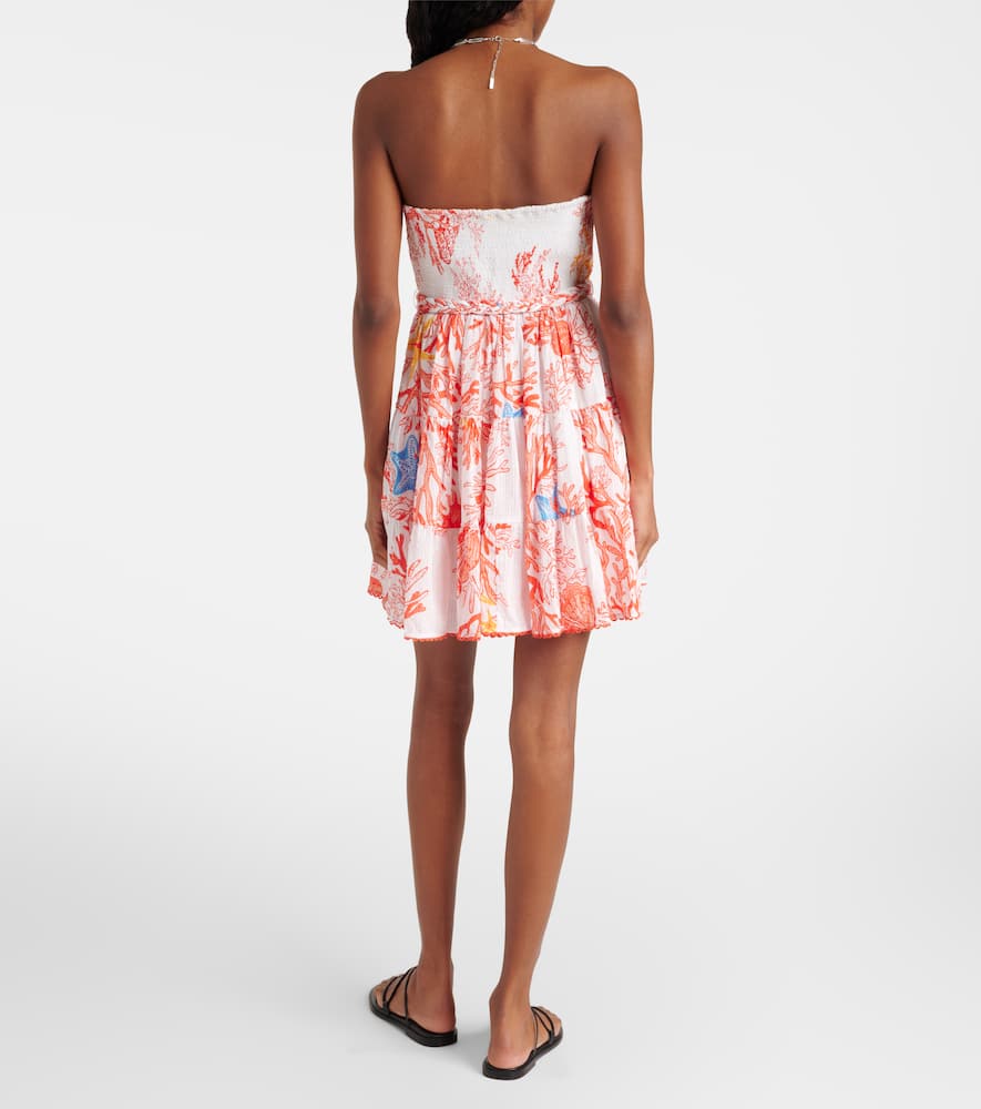 Christine printed cotton minidress