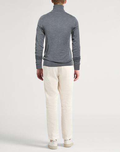 Selezione Man Turtleneck Grey Size L Merino Wool, Silk