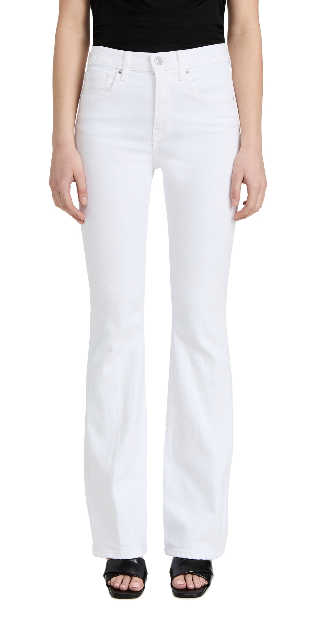 Beverly Skinny Flare Jeans White