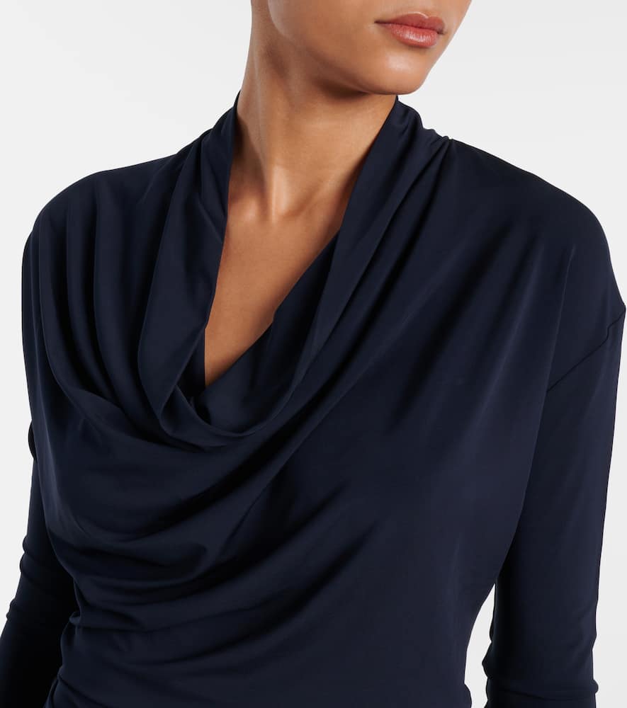 Fina draped jersey top