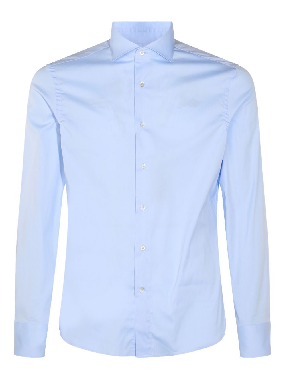 Long-sleeve button-fastening shirt - Blue