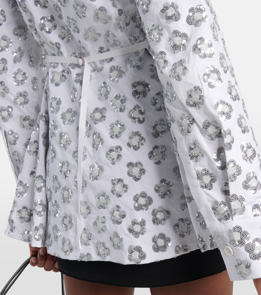 Jacquemus Lavoir sequinned cotton-blend shirt