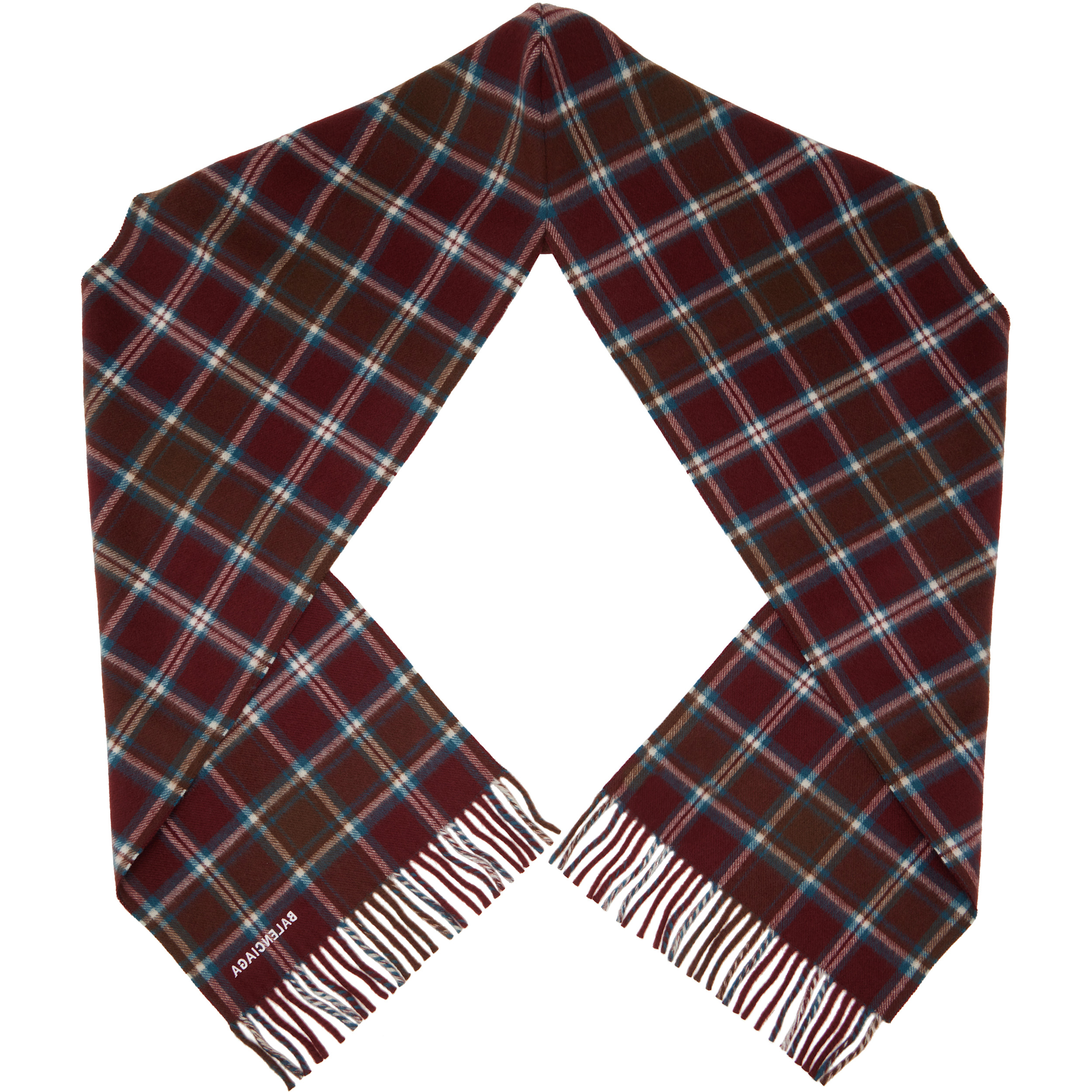 Red Wool Hooded Scarf