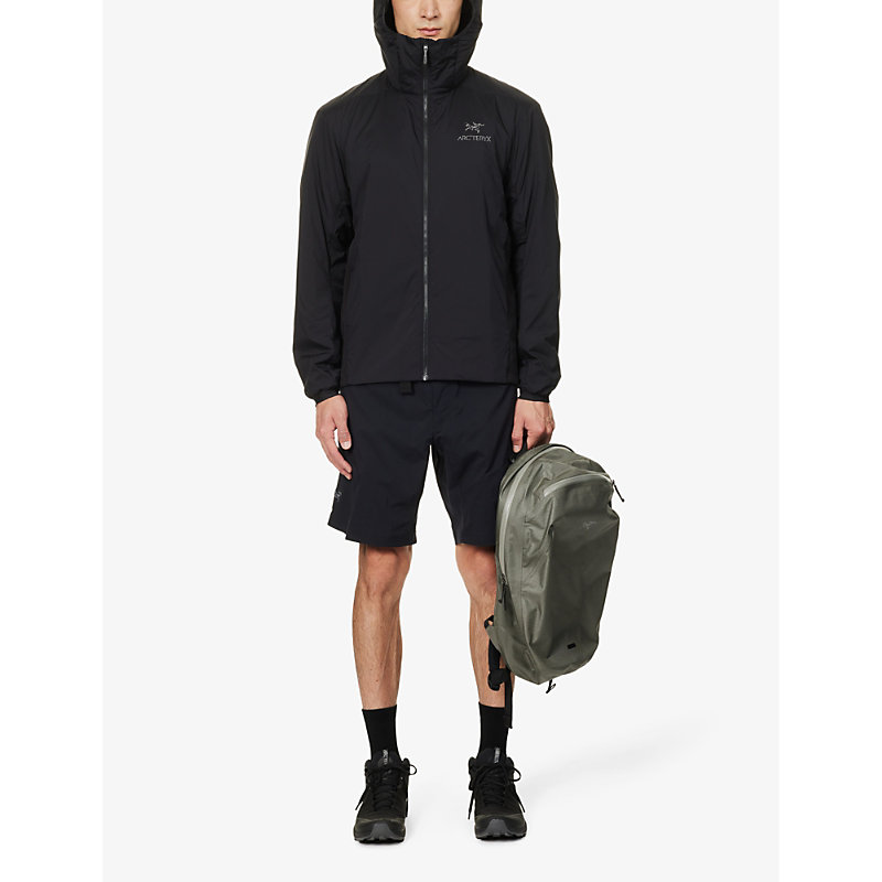 Mens Black Atom Logo-print Shell Jacket 