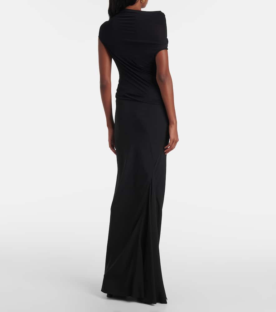 Draped jersey minidress