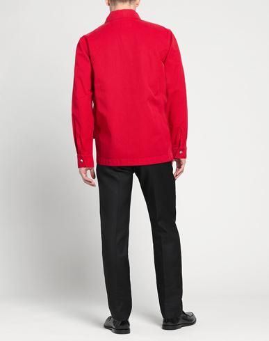 Man Shirt Red Size 38 Cotton