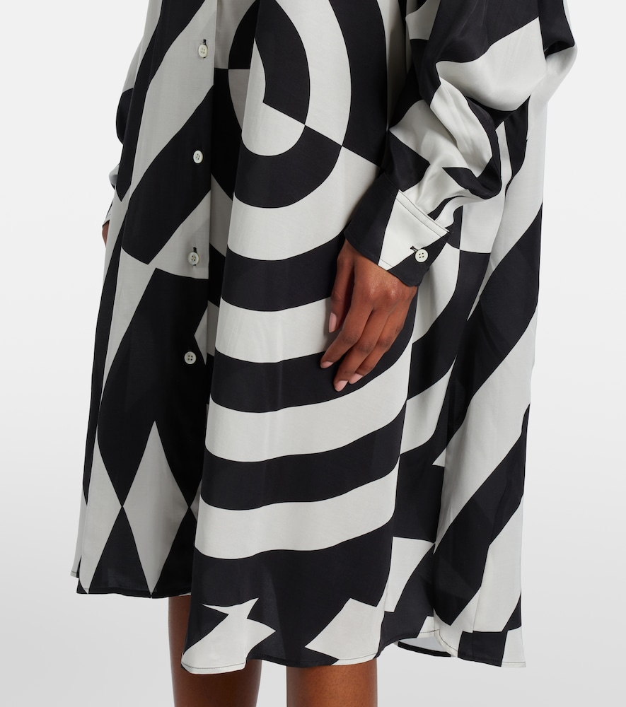 Printed shirt dress
