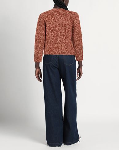 Woman Cardigan Rust Size S Merino Wool, Alpaca wool, Polyamide
