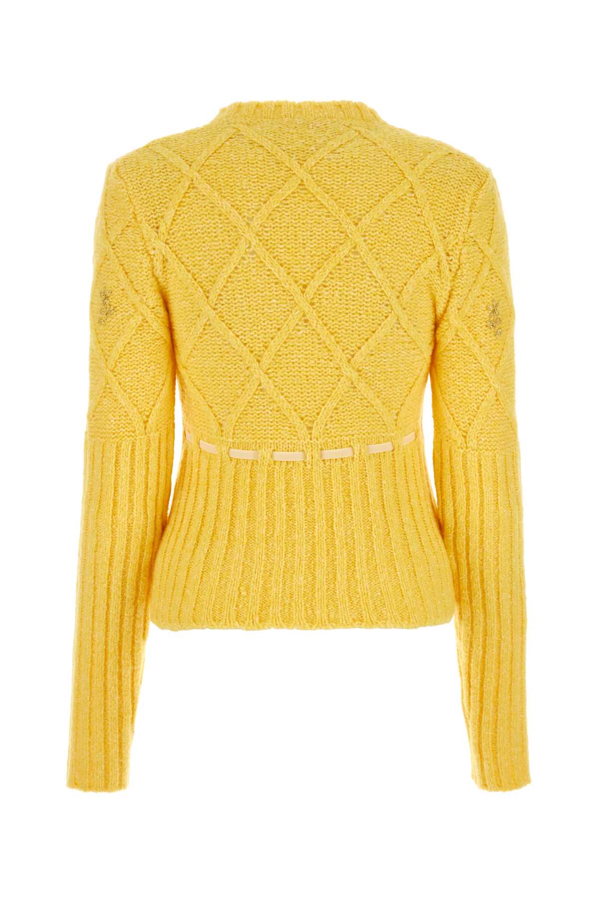 Yellow Wool Blend Sweater