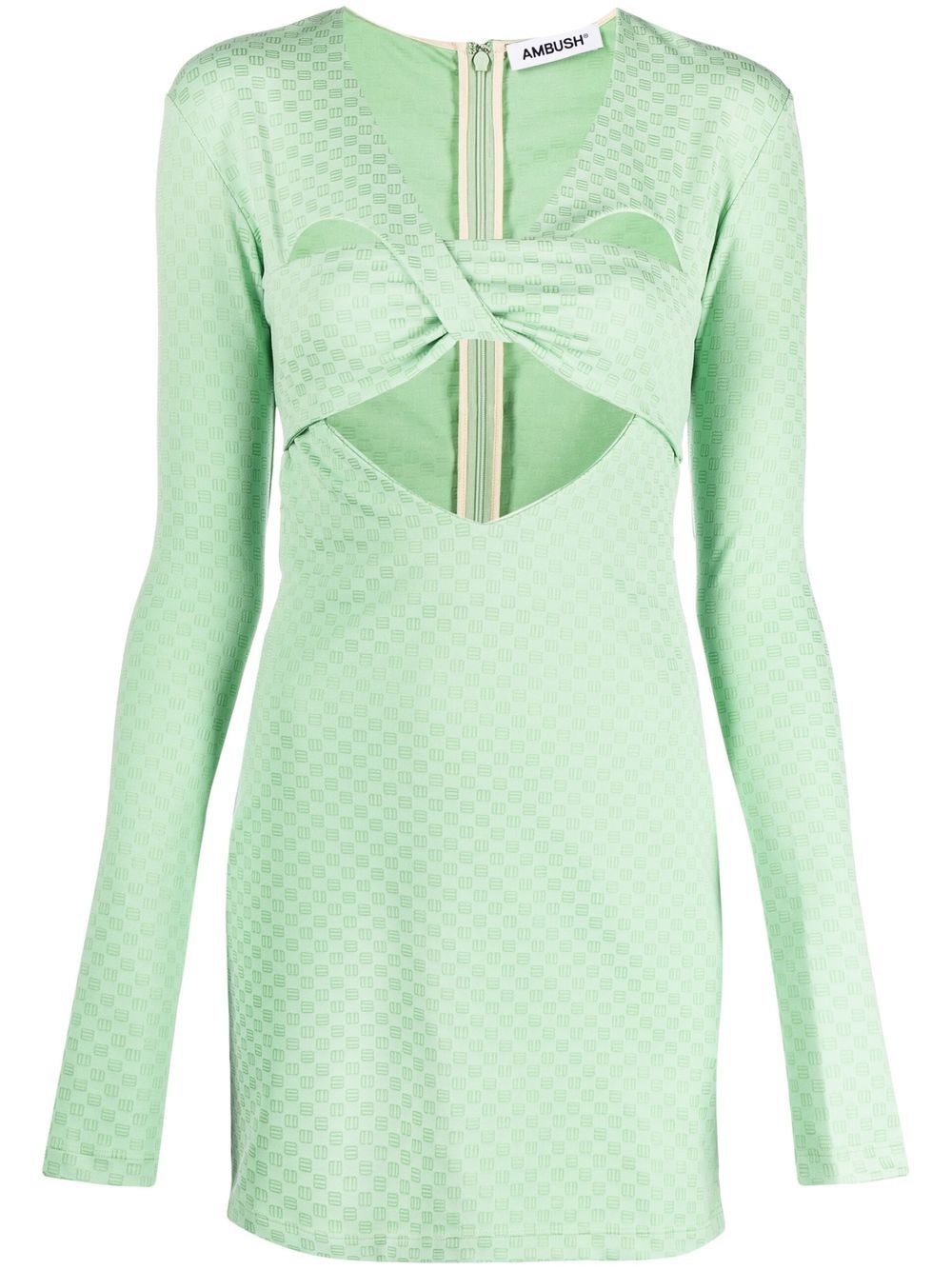 Cut-out detail mini dress - Green